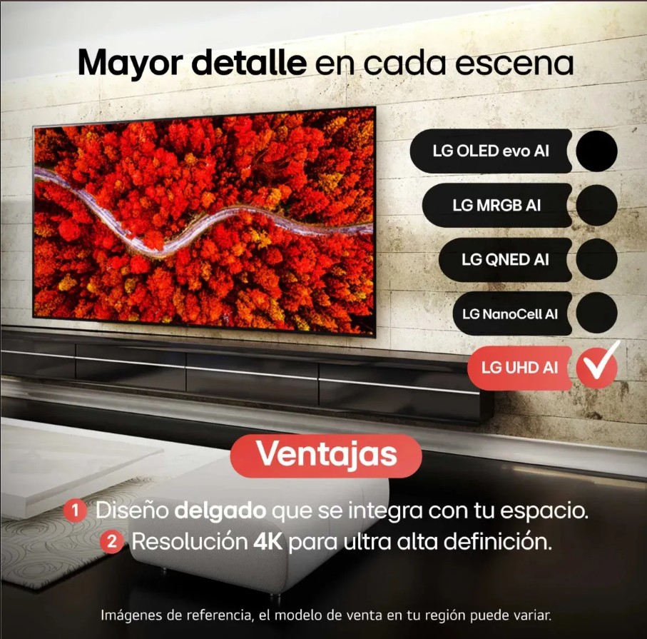 Televisor LG 60 Pulgadas Uhd Ai Ua80 4k Smart Tv 60ua8050psa