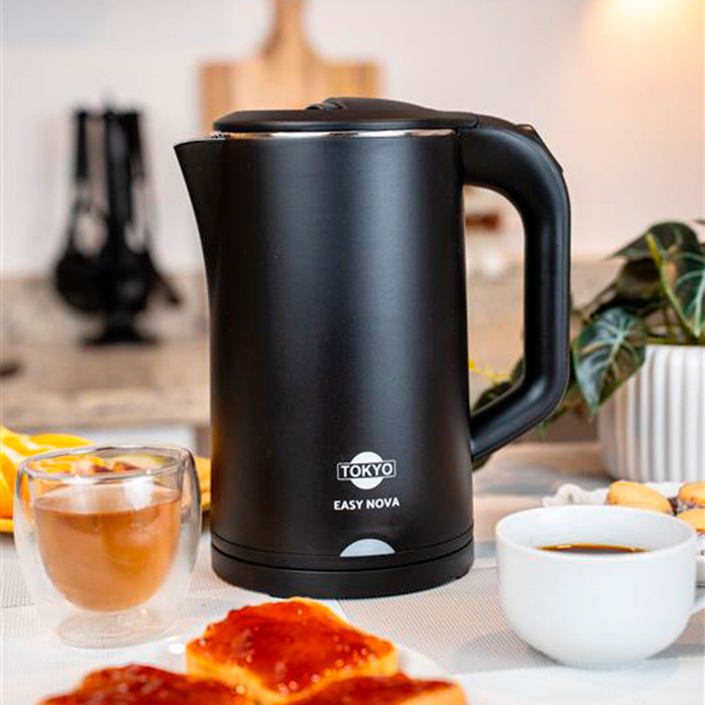 HERVIDORA TOKYO EASY PRO NEGRA JARRA DE ACERO INOXIDABLE 1,7 L 1500 W

